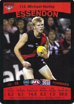 2010 Team Zone AFL Team #113 Michael Hurley Front